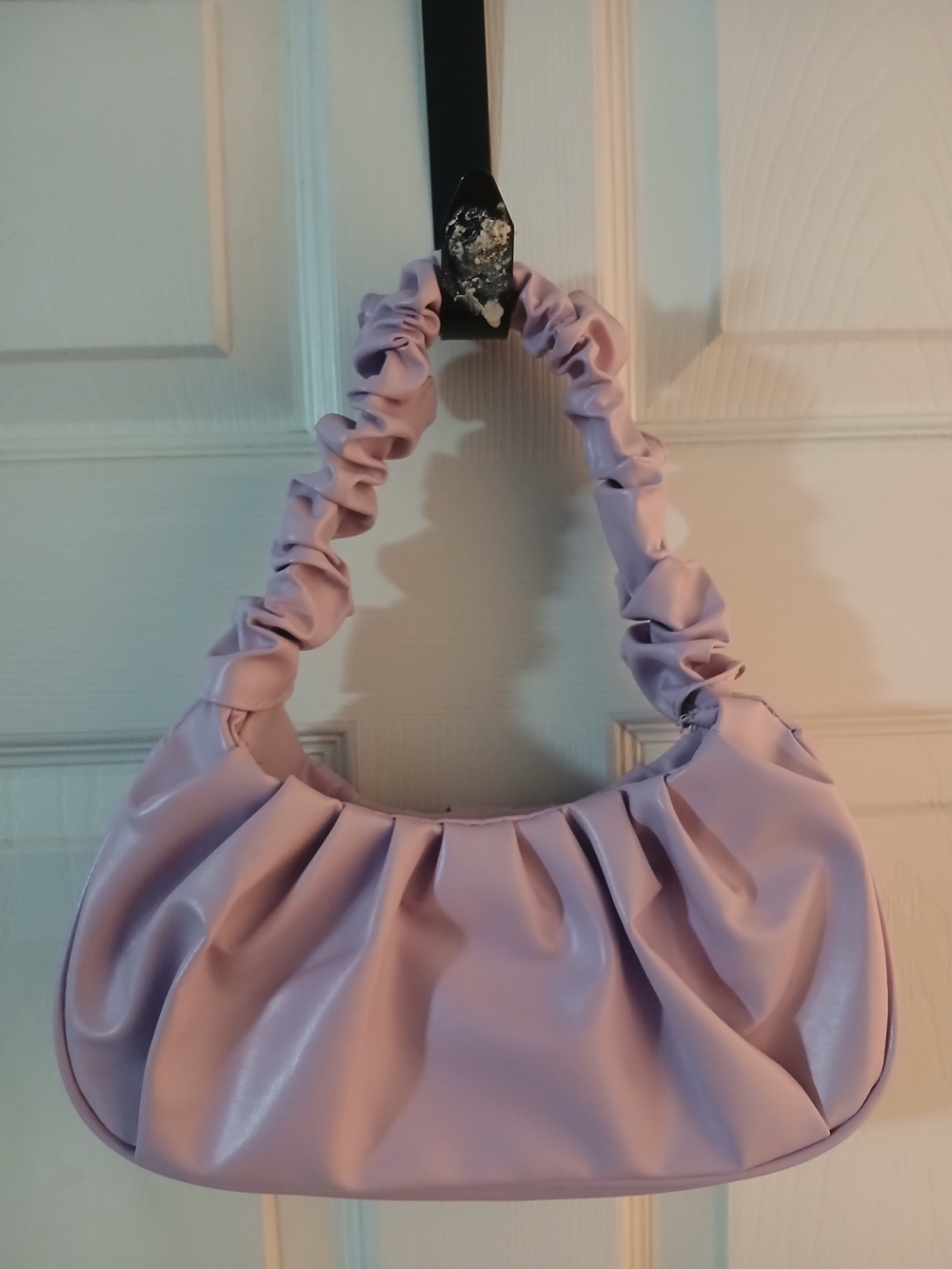 SHEIN Lavender Ruched Shoulder Bag